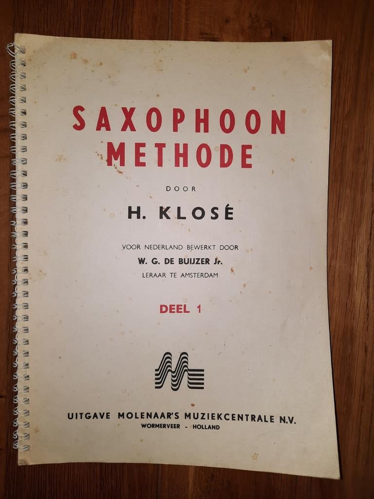 Lesboek saxofoon- Saxophoon Methode 1- Klosé (ned.), Ophalen of Verzenden, Gebruikt, Les of Cursus, Saxofoon