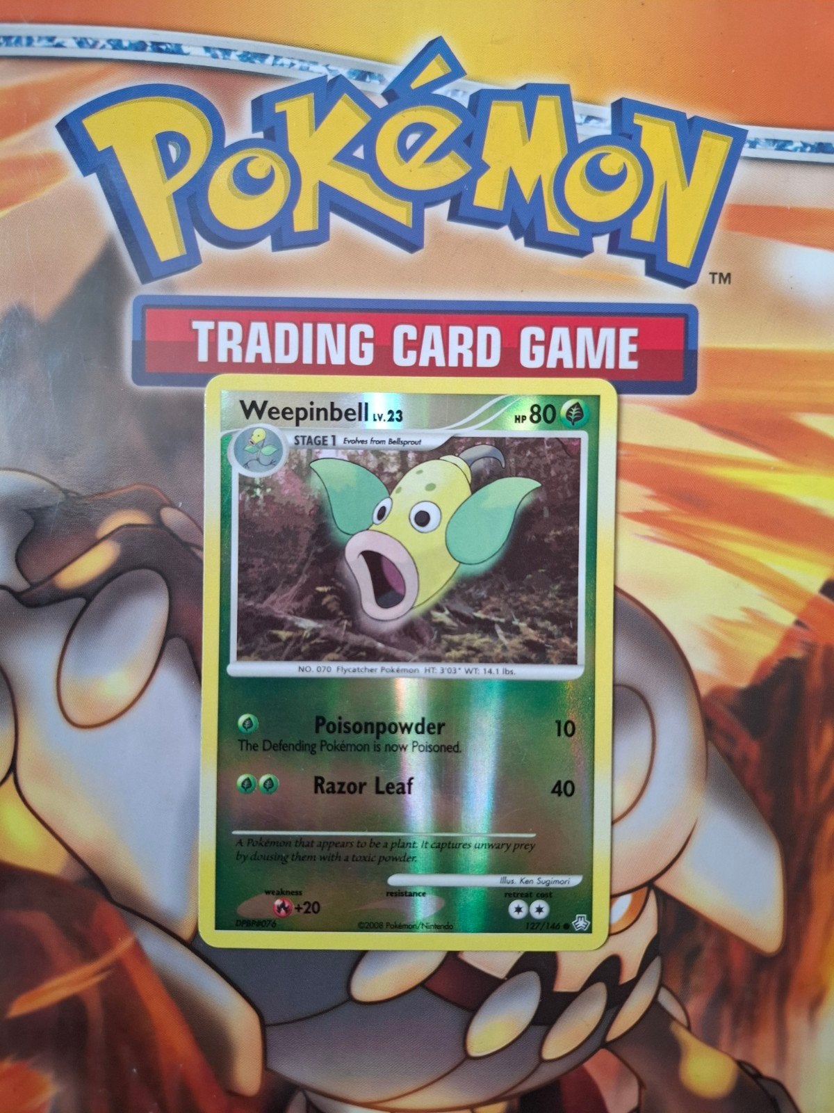 Weepingbell 127/146 Diamond&Pearl Legends Awakened reverse, Ophalen of Verzenden, Gebruikt, Losse kaart, Foil
