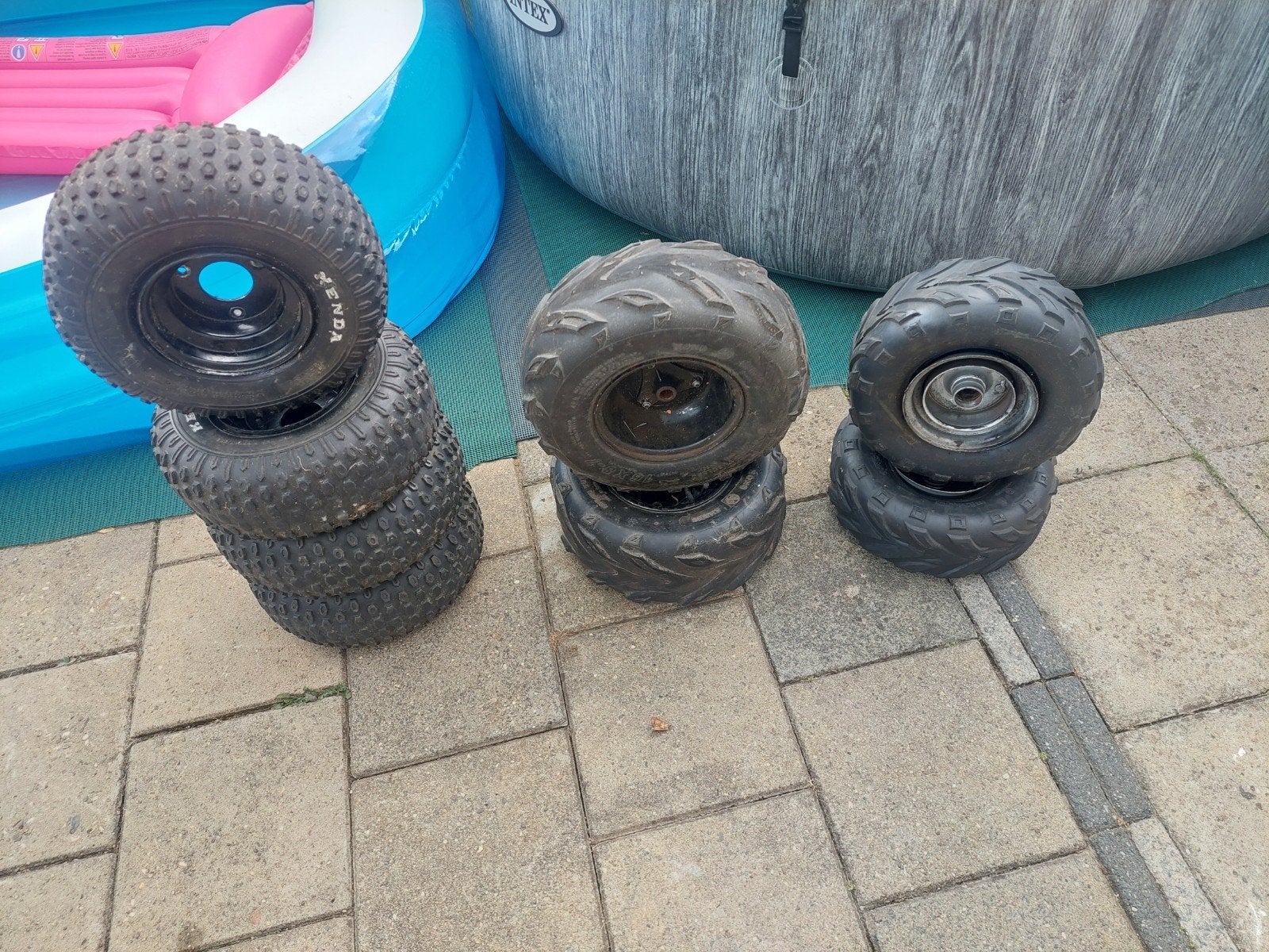 quad banden met velg, Ophalen