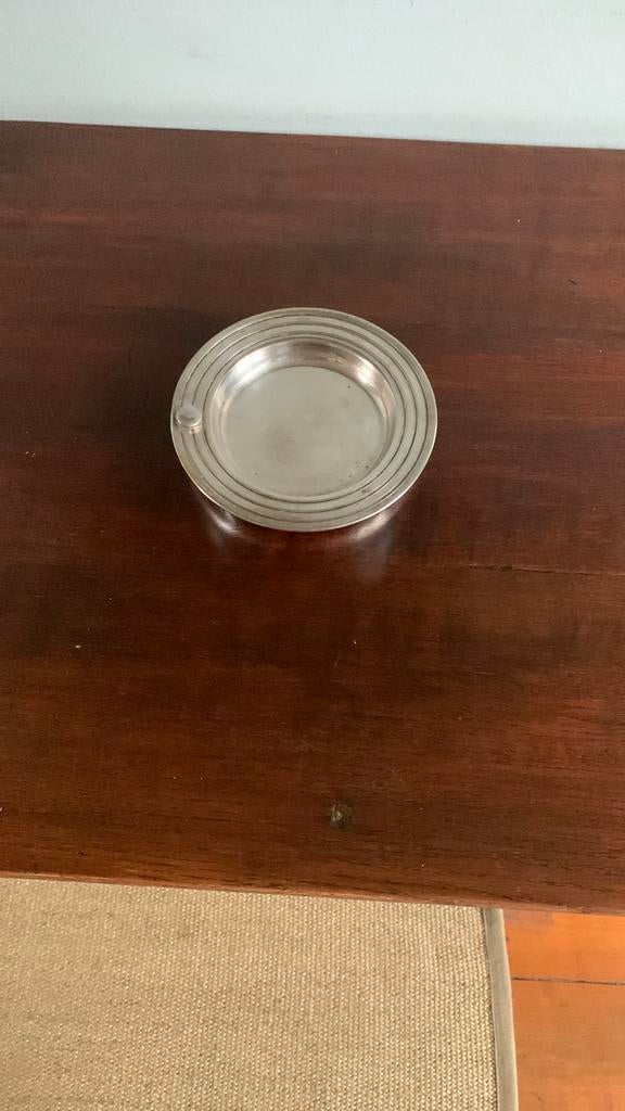 Verzilverd Warmhoudbordje - Elegant en Praktisch, Ophalen of Verzenden, Zo goed als nieuw, Glas of Kopje