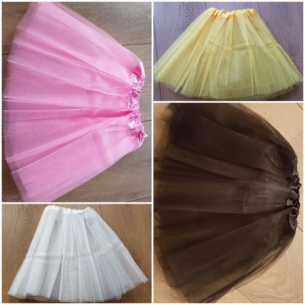 Nieuw wit, zwart, roze petticoat / tule / tutu, 1 tm 8 jaar, Ophalen of Verzenden, Nieuw, Meisje