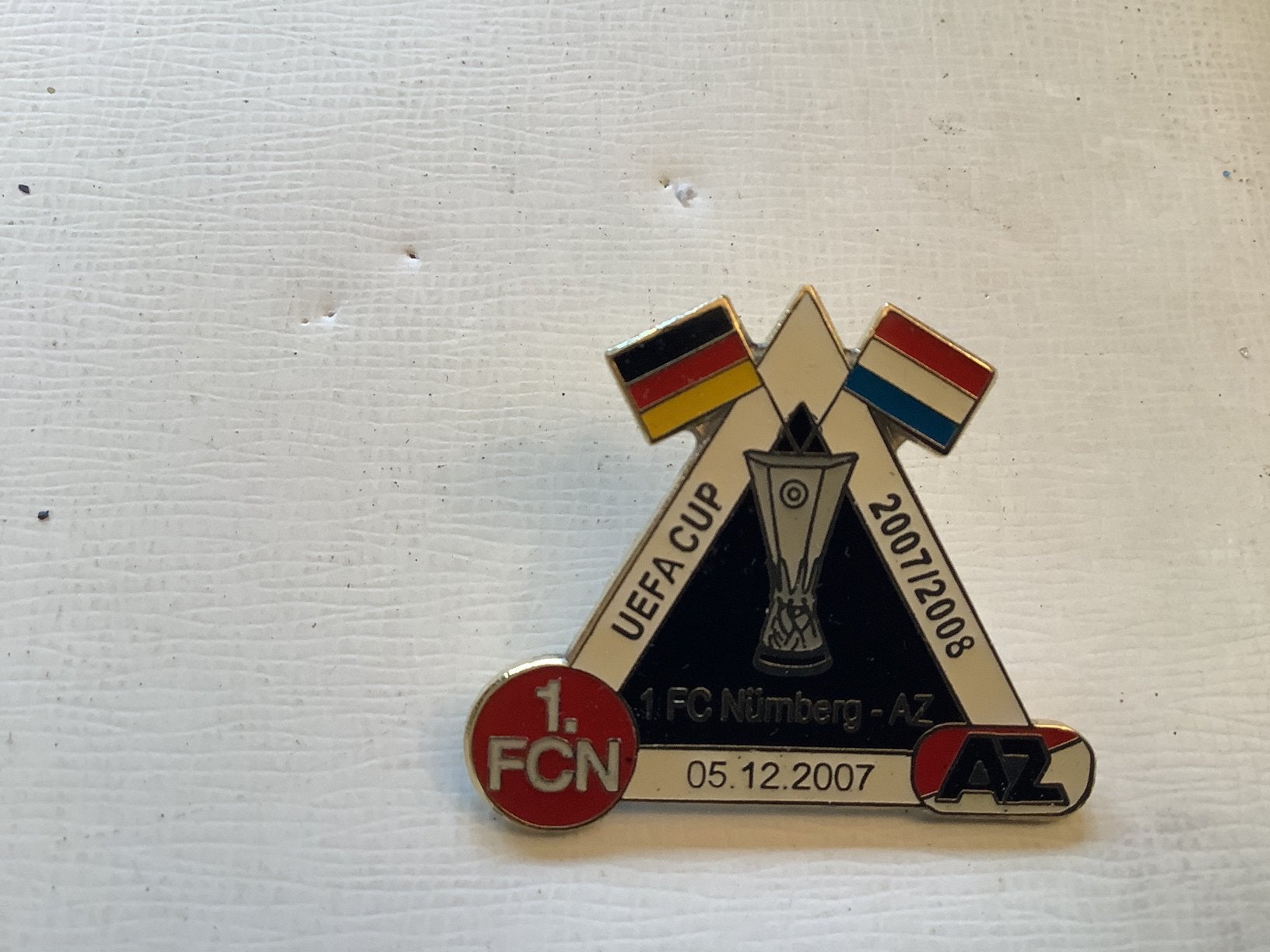 Pin 1FC Nurnberg-AZ uefacup 2007/2008, Ophalen of Verzenden, Zo goed als nieuw, Sport