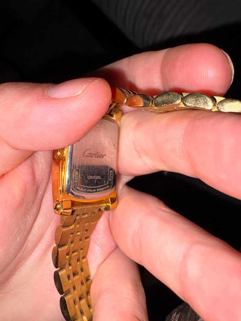 Cartier dameshorloge met strass 1 op 1!!, Overige merken, Gebruikt, Polshorloge, Ophalen of Verzenden