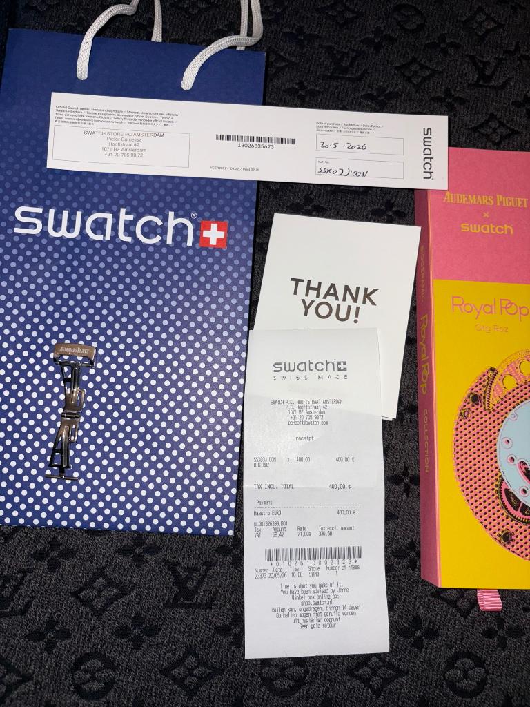 Swatch x Audemars Piguet Royal Pop Otg Roz + vouwsluiting, Sieraden, Tassen en Uiterlijk, Horloges | Heren, Overige materialen