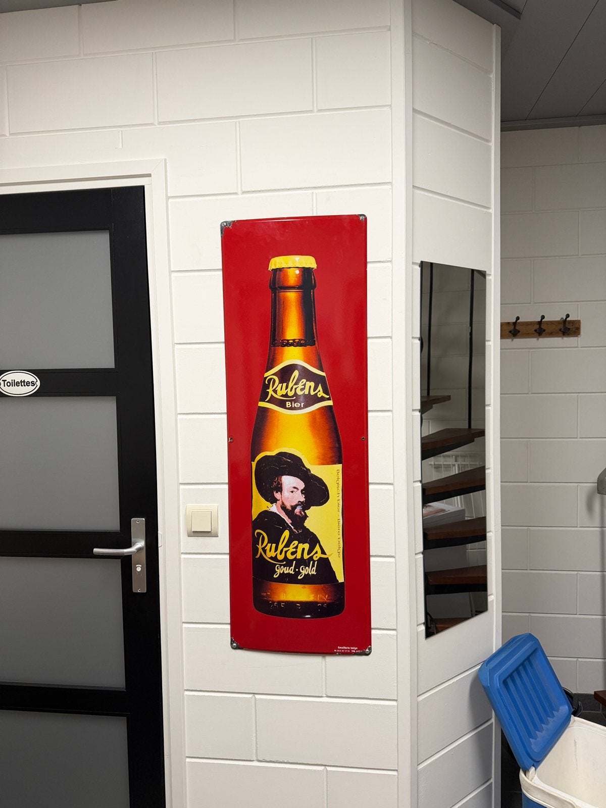 Emaille bord, Verzamelen, Ophalen, Zo goed als nieuw, Reclamebord, Plaat of Schild, Overige merken