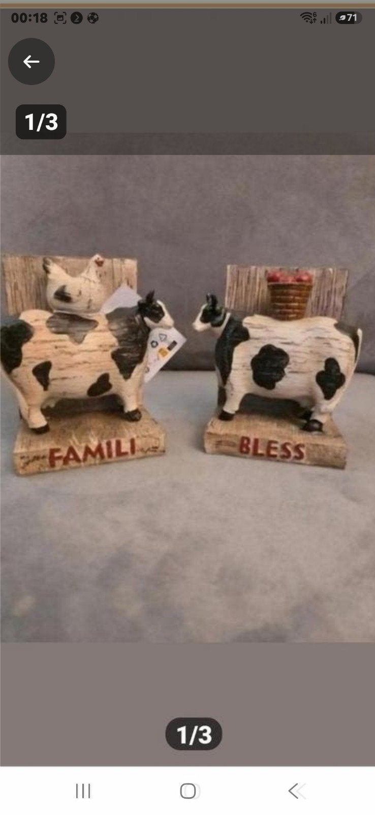 Set van twee charmante decoratieve beeldjes in de vorm van k, Verzamelen, Ophalen of Verzenden, Nieuw, Dier