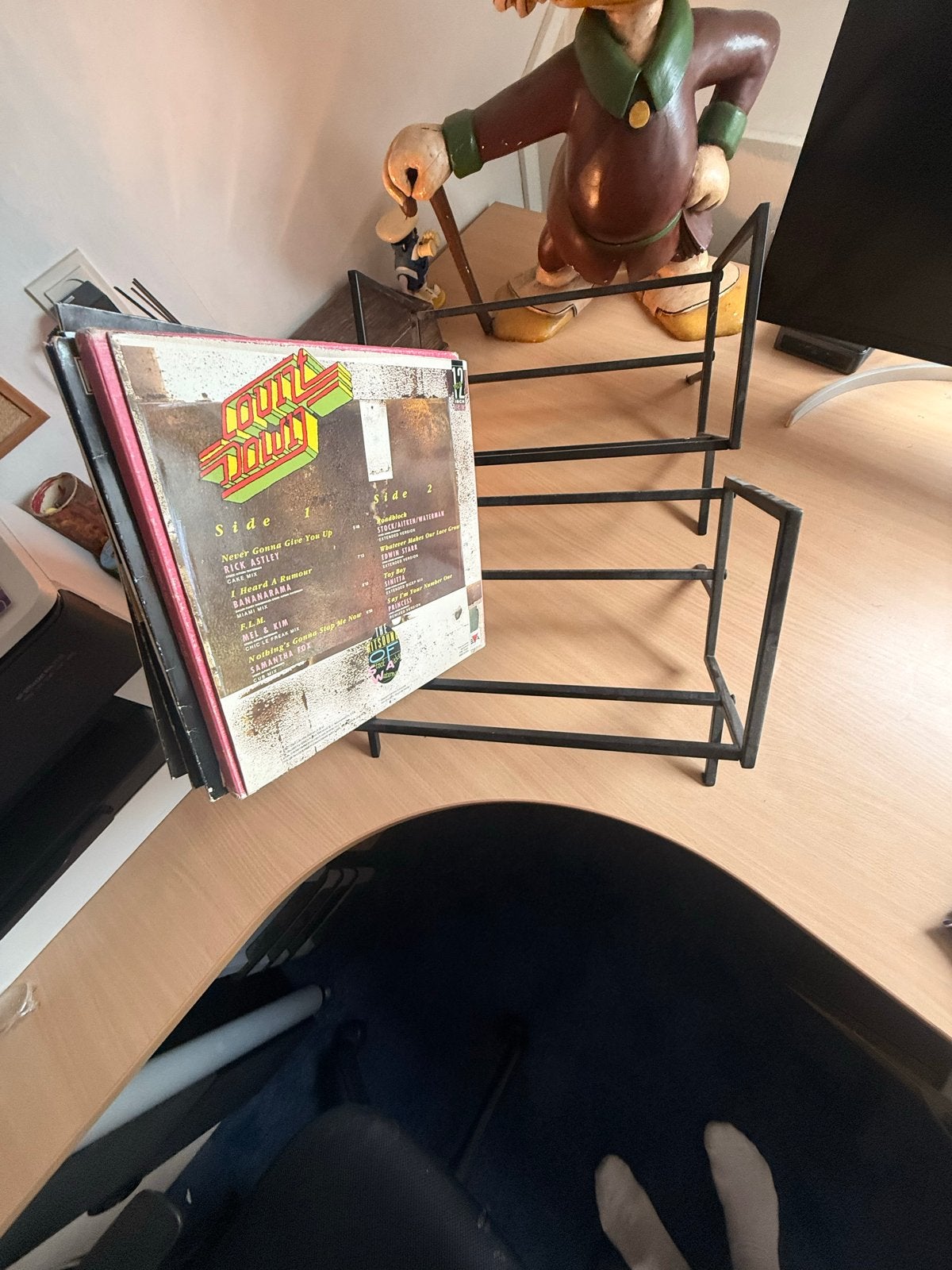 Vintage LP-standaard met Countdown LP, LP, Gebruikt, Pop, Ophalen of Verzenden