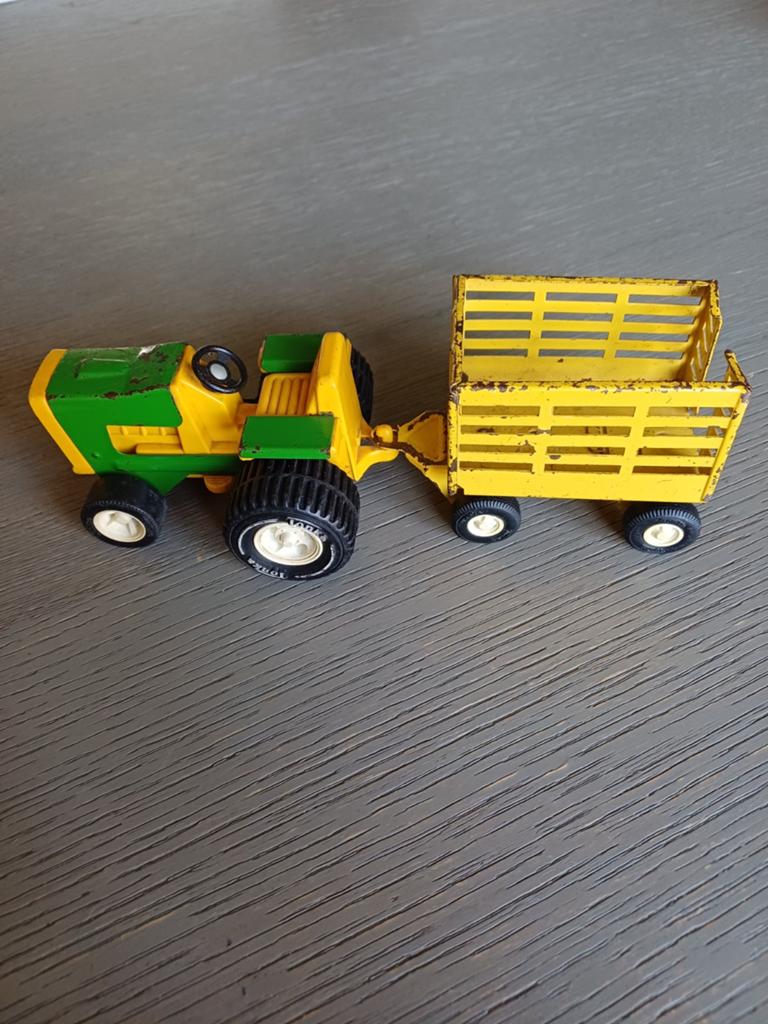 Vintage Tonka tractor met hooiwagen, Ophalen of Verzenden