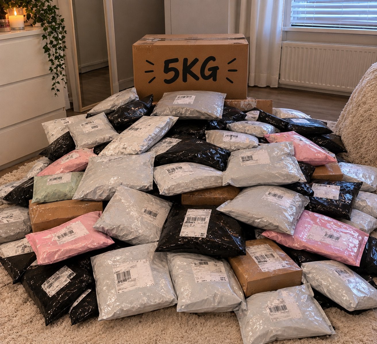 VERLOREN VINTED PAKKETJES 5KG, Diversen, Ophalen of Verzenden, Zo goed als nieuw