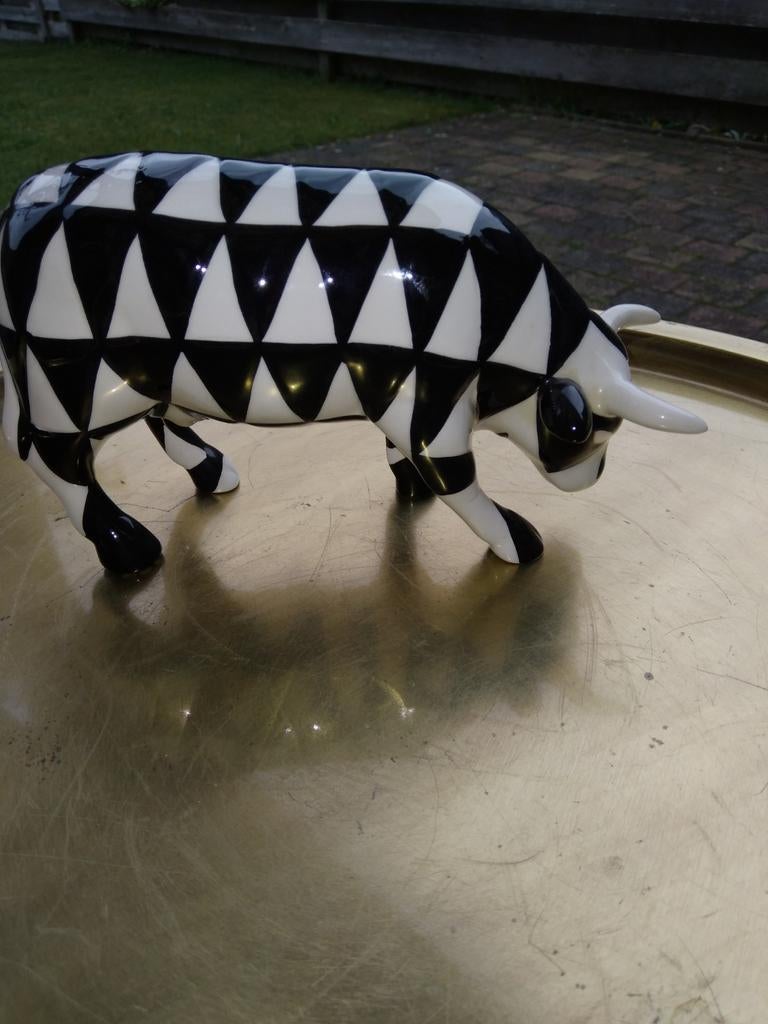 Cow Parade Koe "Plattan" MEDIUM, Ophalen of Verzenden, Zo goed als nieuw, Dier