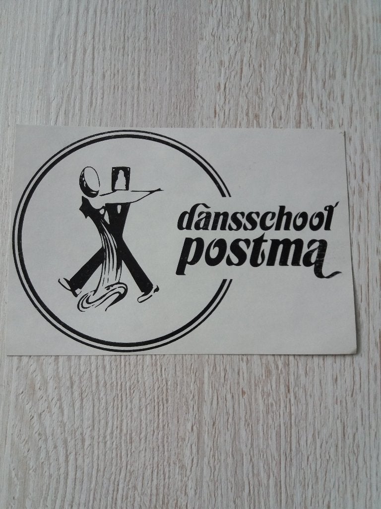 sticker dansschool POSTMA ( 1 ), Verzamelen, Ophalen of Verzenden, Zo goed als nieuw, Bedrijf of Vereniging