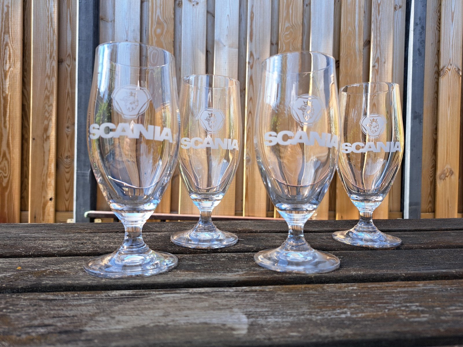 4x Bierglas Scania logo, Ophalen of Verzenden, Nieuw, Bierglas