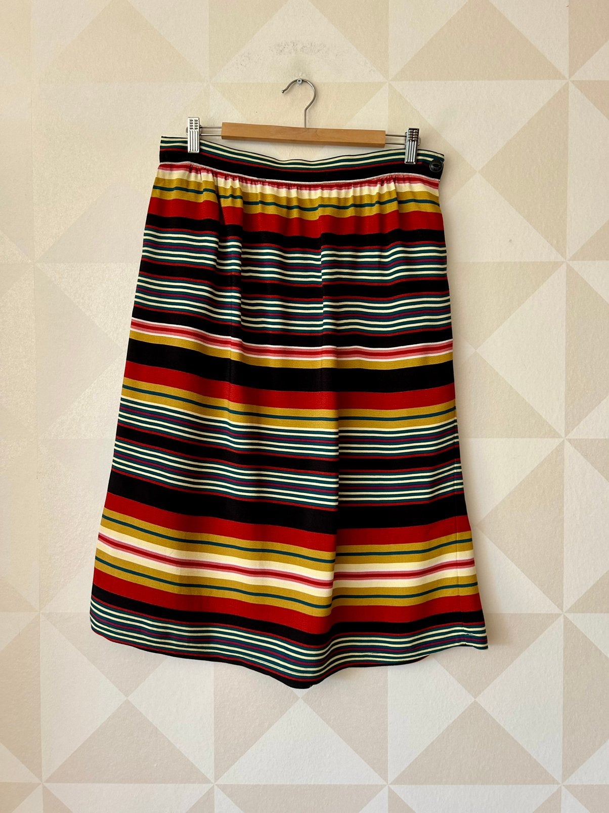 King Louie Layla Skirt midi rok zwart XL/42 zgan, Zwart, Maat 46/48 (XL) of groter, Ophalen of Verzenden, Zo goed als nieuw