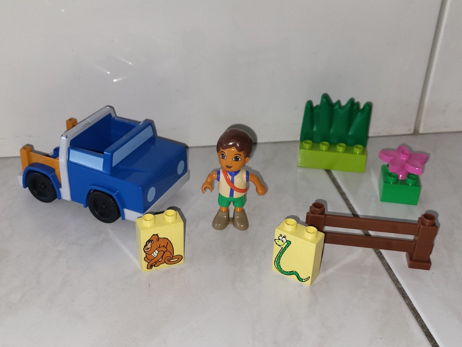 Duplo Diego met auto, Gebruikt, Ophalen of Verzenden, Duplo, Duplo