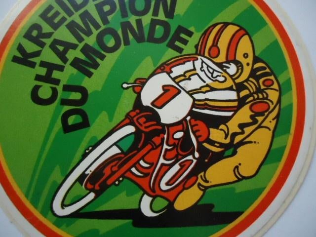 sticker oud KREIDLER origineel Worldchampion brommer race, Verzenden, Zo goed als nieuw, Bedrijf of Vereniging
