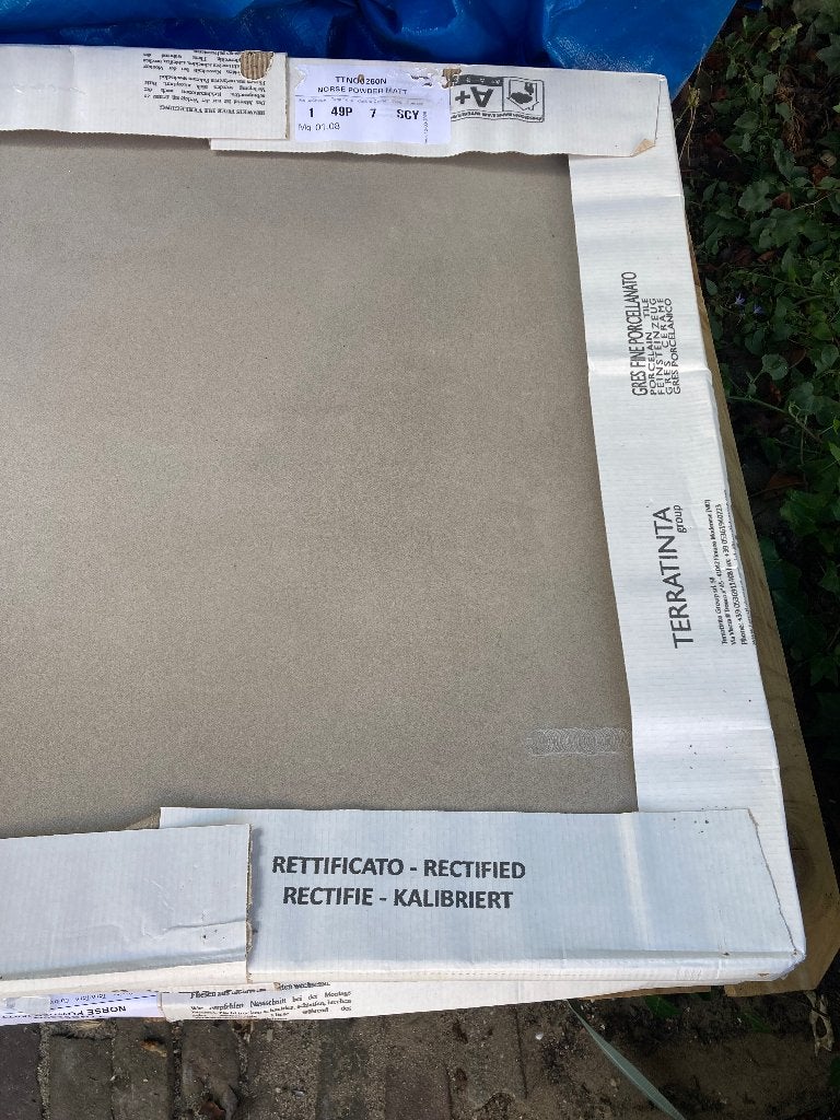 Beige tegel 60x60, Ophalen, 60 cm of meer, Nieuw, 10 m² of meer