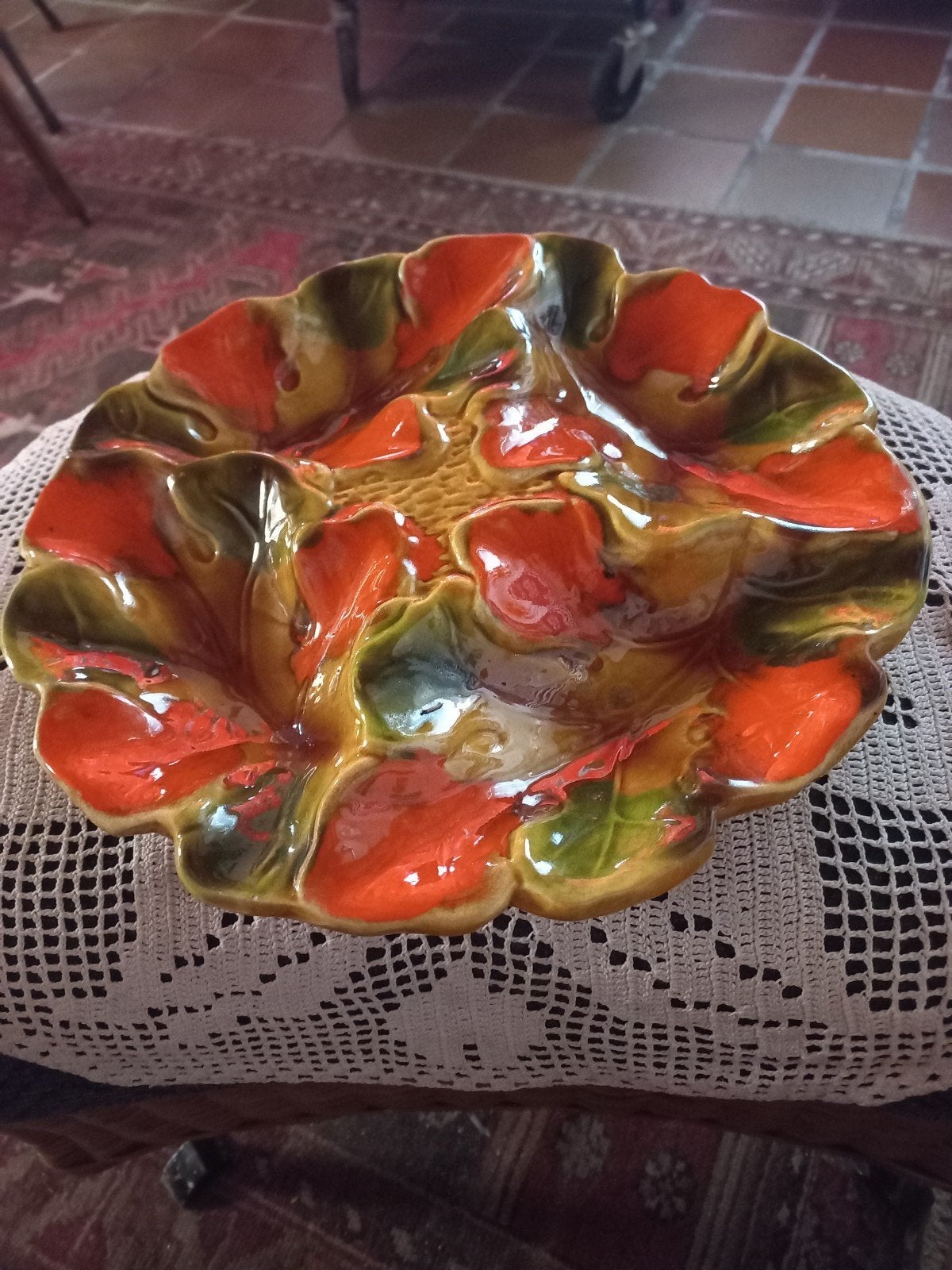 Vintage Vallauris Aardewerk  Schaal - Jaren '60 - 29 cm, Ophalen of Verzenden
