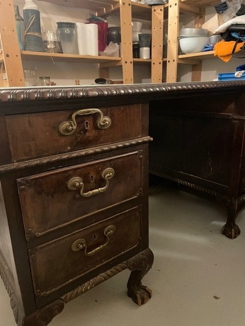 Klassiek bureau, Huis en Inrichting, Ophalen, Overige typen, Gebruikt, 150 cm