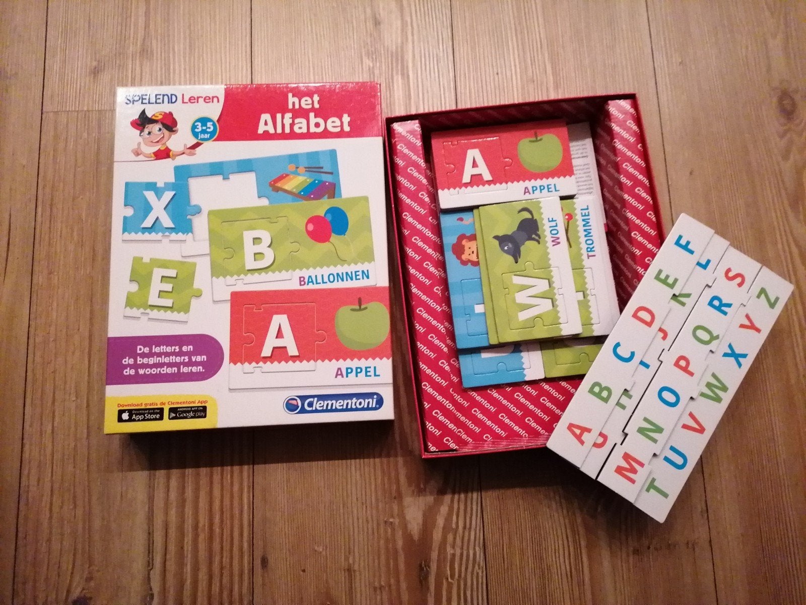 Het alfabet puzzel spel, 3-5 jaar, Clementoni, spelend leren, Ophalen of Verzenden, Zo goed als nieuw