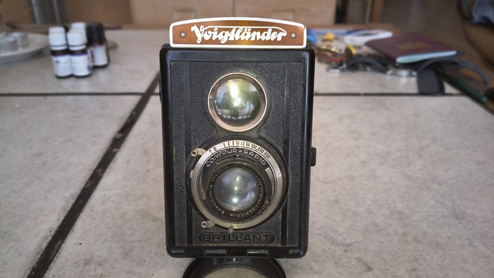 Voigtländer Brillant Vintage Camera, Ophalen of Verzenden, Gebruikt, Spiegelreflex, Overige Merken