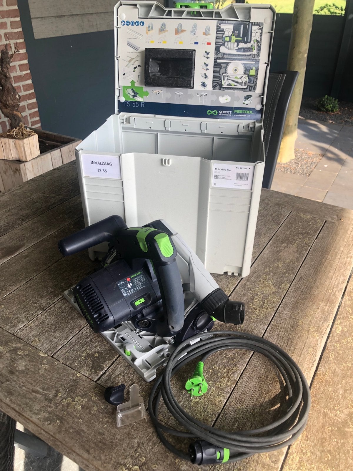Festool TS 55 REBQ-Plus invalzaag, Doe-het-zelf en Verbouw, Ophalen, Gebruikt, Invalzaag, 30 tot 70 mm