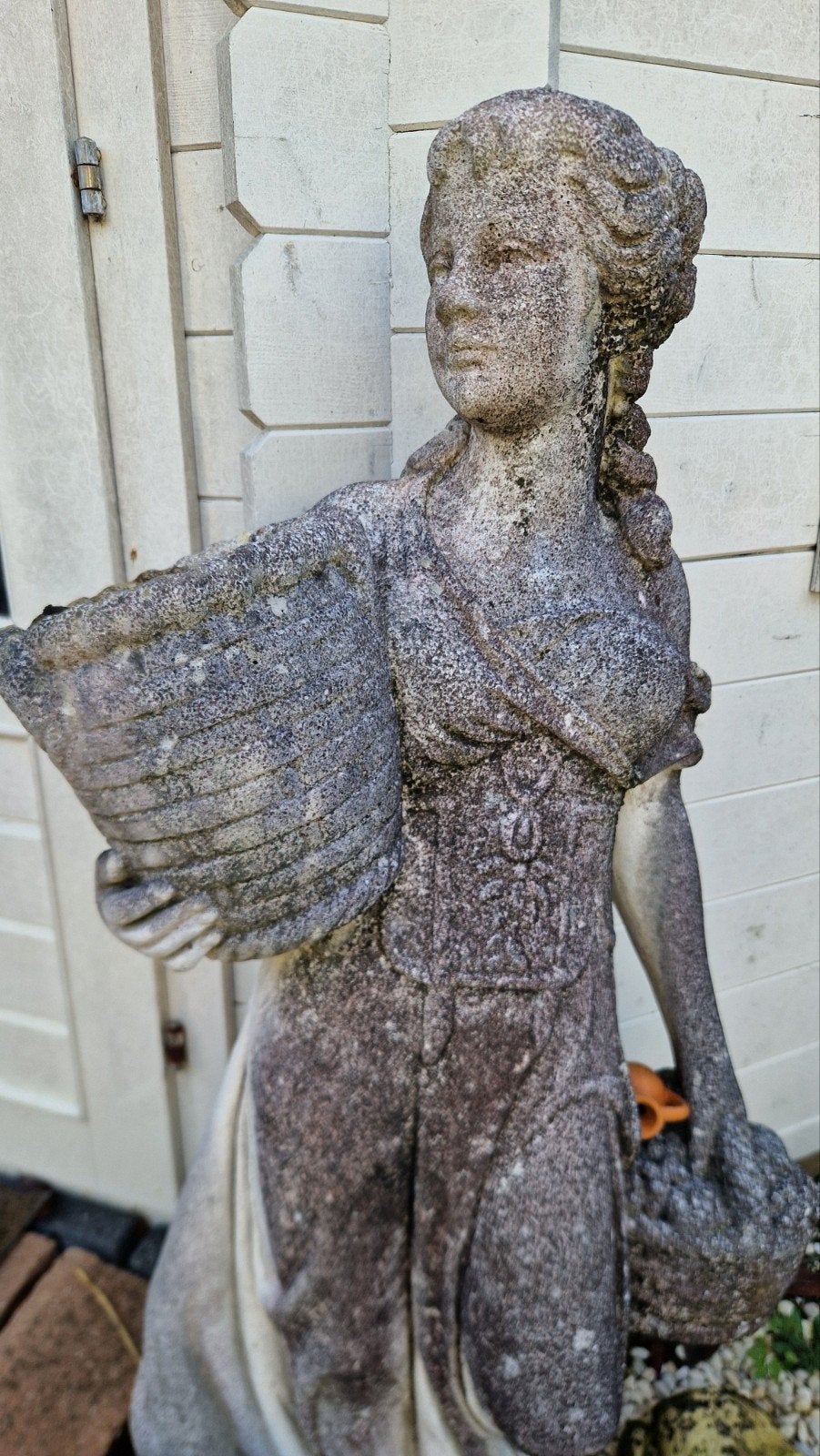 Klassiek beeld Pomona, Godin van de oogst Italiaans 120cm, Ophalen, Gebruikt, Steen, Mensenbeeld