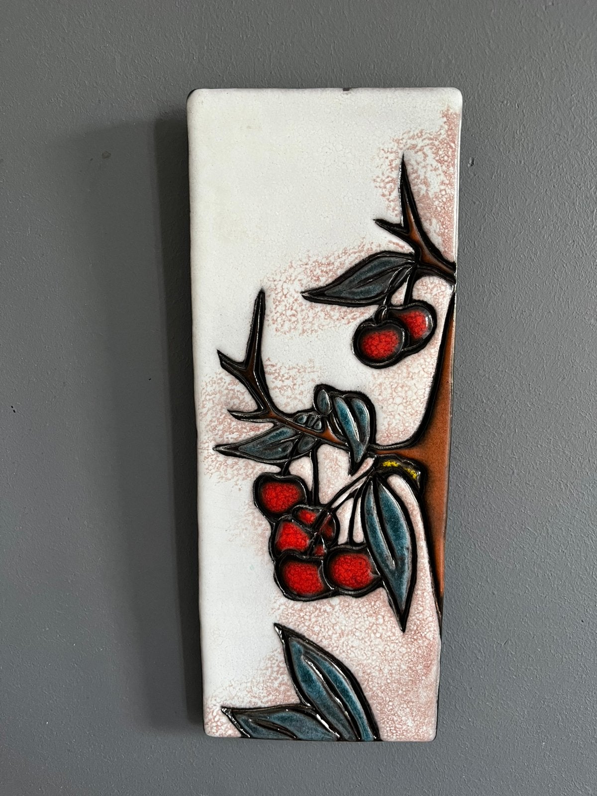 Unieke wandtegel kersenboom - Kunsthandel Potters Breda, Antiek en Kunst, Ophalen