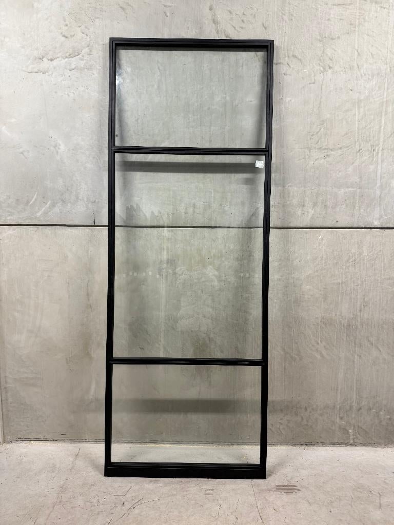Luxe stalen taatsdeur zwart met softclose | 2713x1010 | 79, Ophalen, Binnendeur, Nieuw, Glas