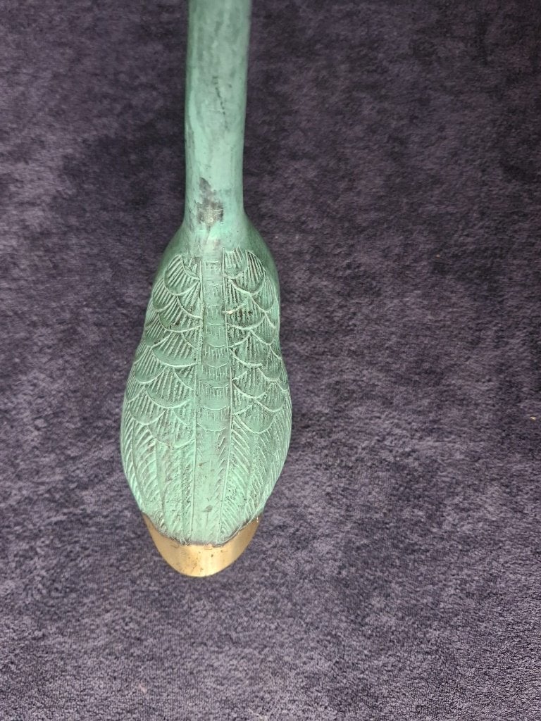Bronzen Gans met Fraaie Groene Patina, Ophalen of Verzenden