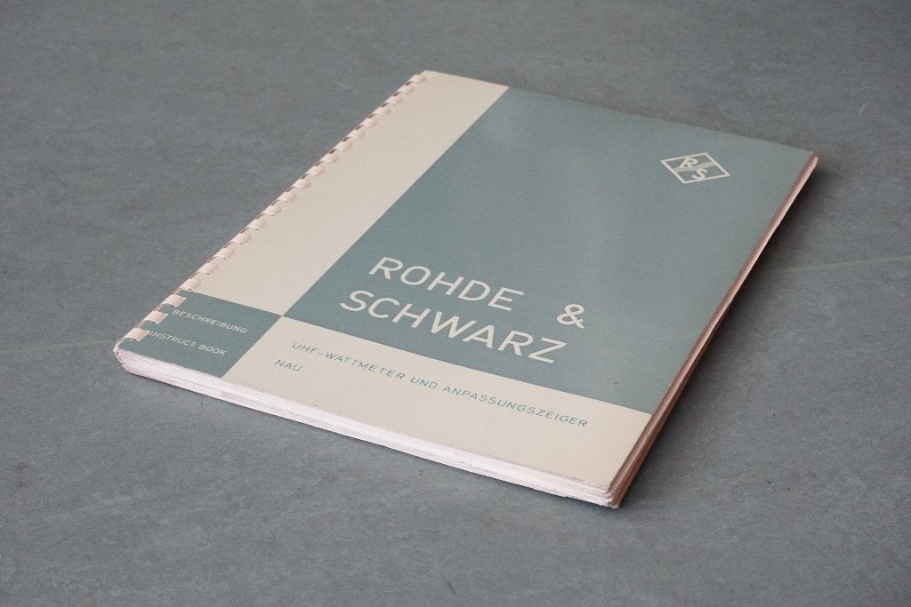 Rohde & Schwarz NAU UHF Wattmeter manual, Doe-het-zelf en Verbouw, Meetapparatuur, Gebruikt, Elektriciteit, Verzenden
