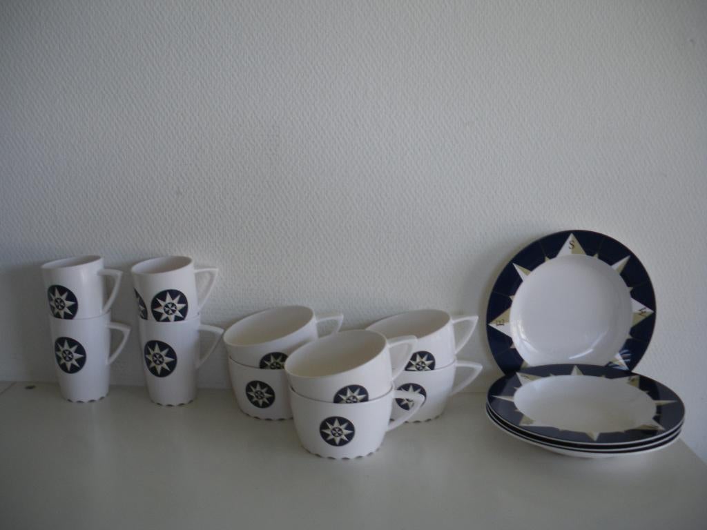 Mepal Windroos servies, Ophalen of Verzenden, Zo goed als nieuw
