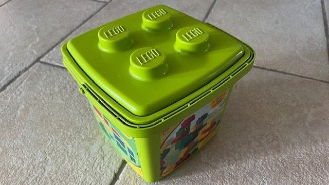 Lego duplo opbergdoos groen 20x20x15 cm, Ophalen of Verzenden, Gebruikt, Duplo