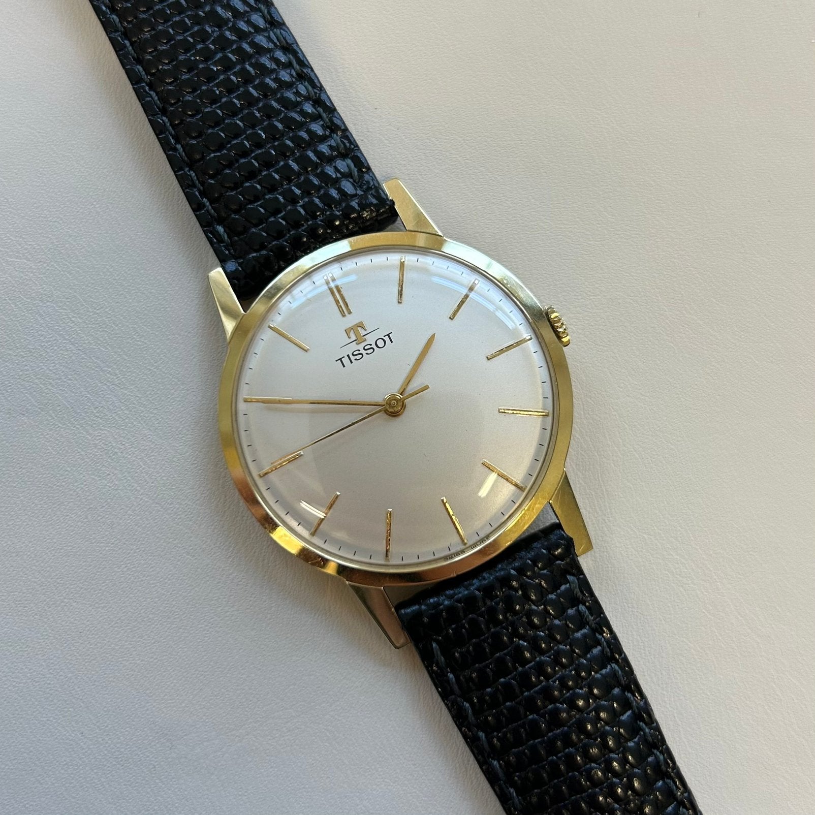 Tissot Dresswatch 14k, Sieraden, Tassen en Uiterlijk, Horloges | Antiek, Ophalen of Verzenden, Goud, Tissot, 1960 of later