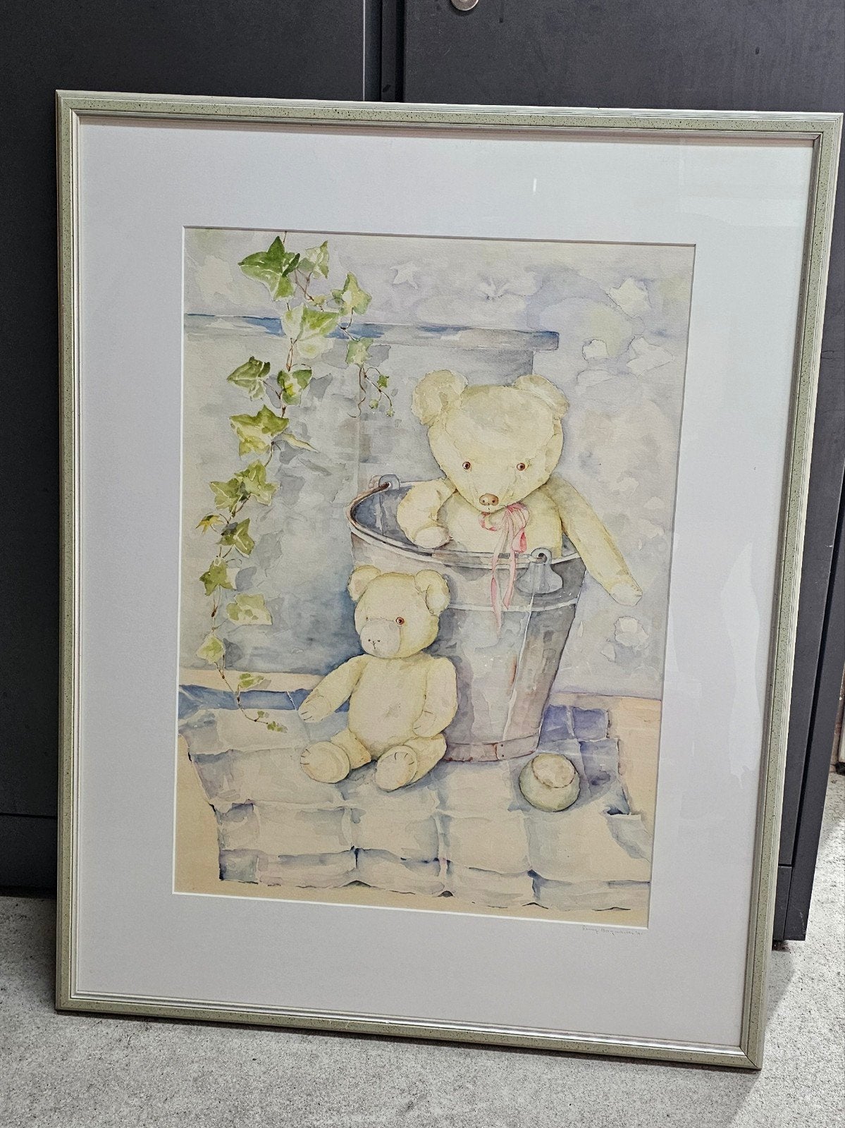 leuk uniek schilderij voor kinderkamer afm. 74 x 95 cm, Ophalen, Zo goed als nieuw, Schilderij, 75 – 100