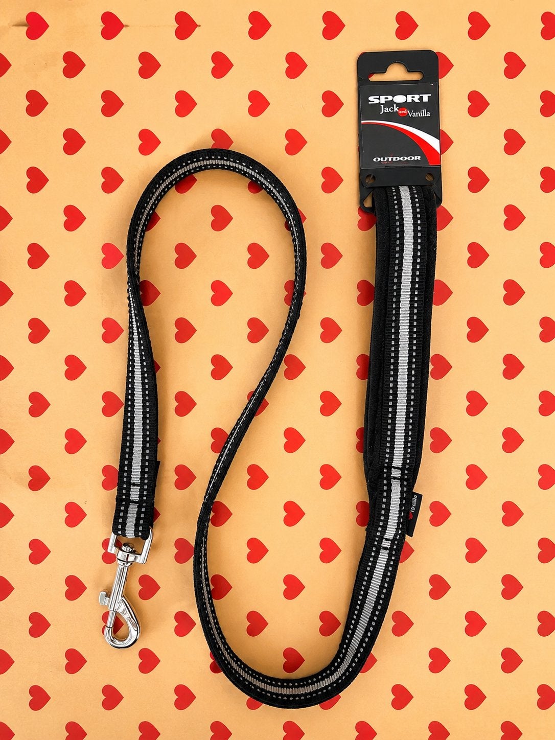 Jack & Vanilla Sport Hondenriem 100 cm Zwart Reflecterend, Ophalen of Verzenden, Nieuw