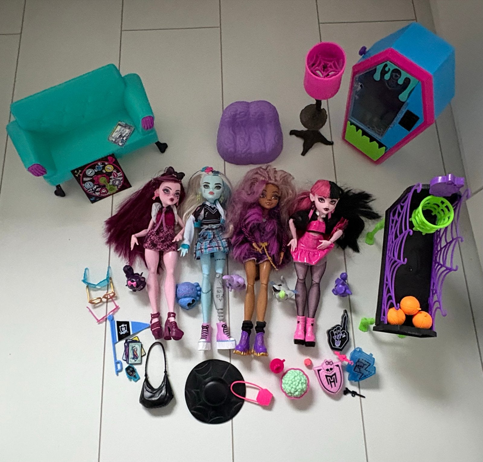 Monster High Poppen - Draculaura, Frankie Stein, Clawdeen Wo, Ophalen of Verzenden, Zo goed als nieuw, Overige typen
