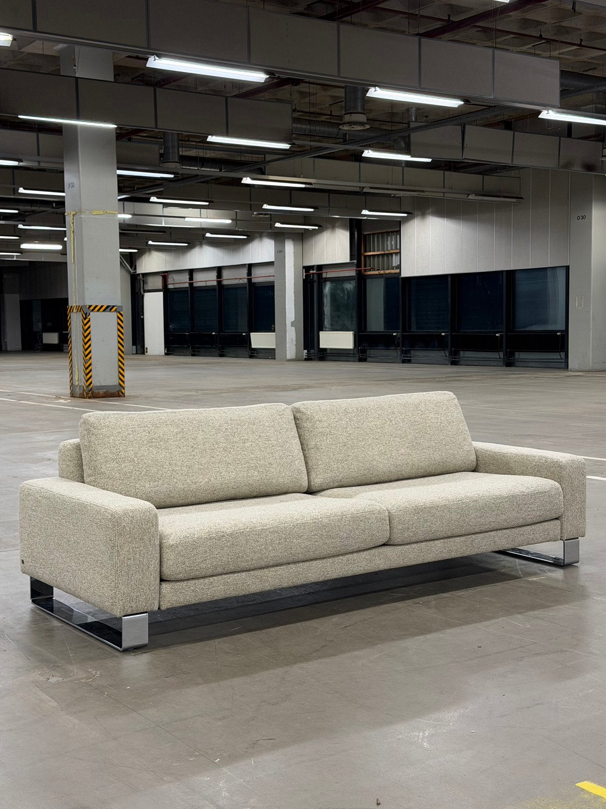 Rolf Benz Ego Bank | Shitake | NIEUWSTAAT + Garantie, Metaal, Driepersoons, 75 tot 100 cm, Ophalen of Verzenden