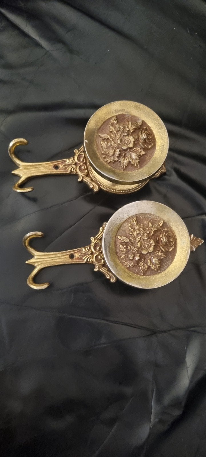 Vintage wandhangers met bloemmotief - Set van 2, Antiek en Kunst, Ophalen