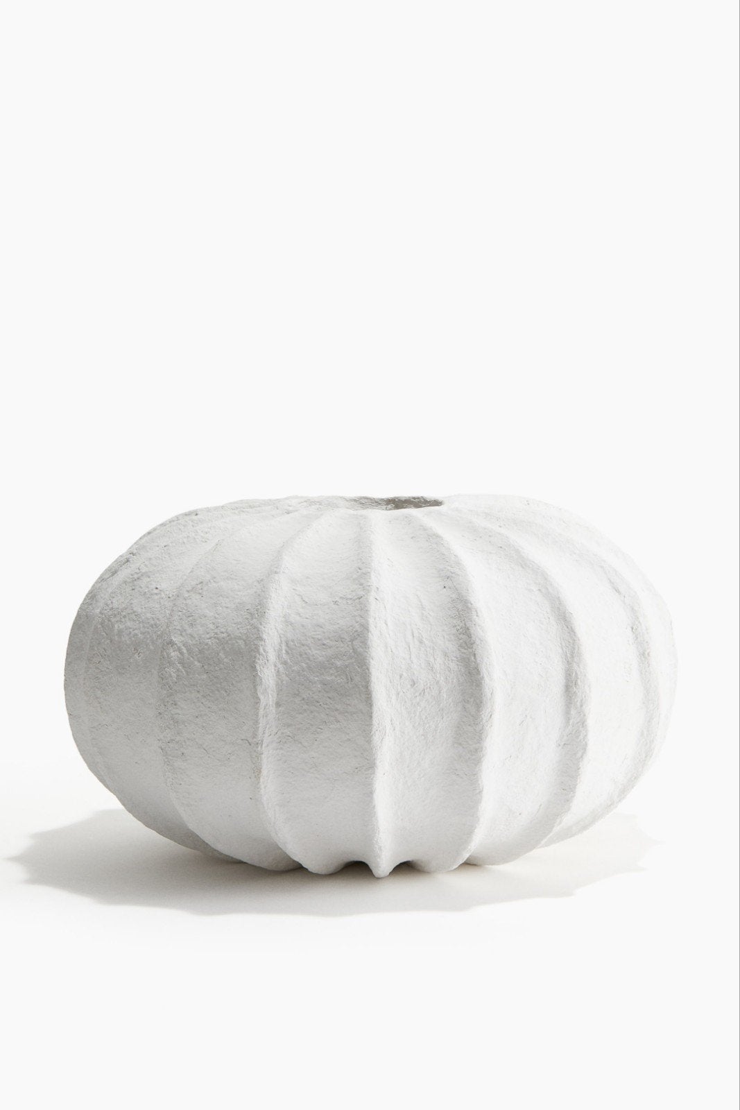 Grote bolvaas van papier-maché, Huis en Inrichting, Woonaccessoires | Vazen, Ophalen, Overige materialen, Wit, Nieuw