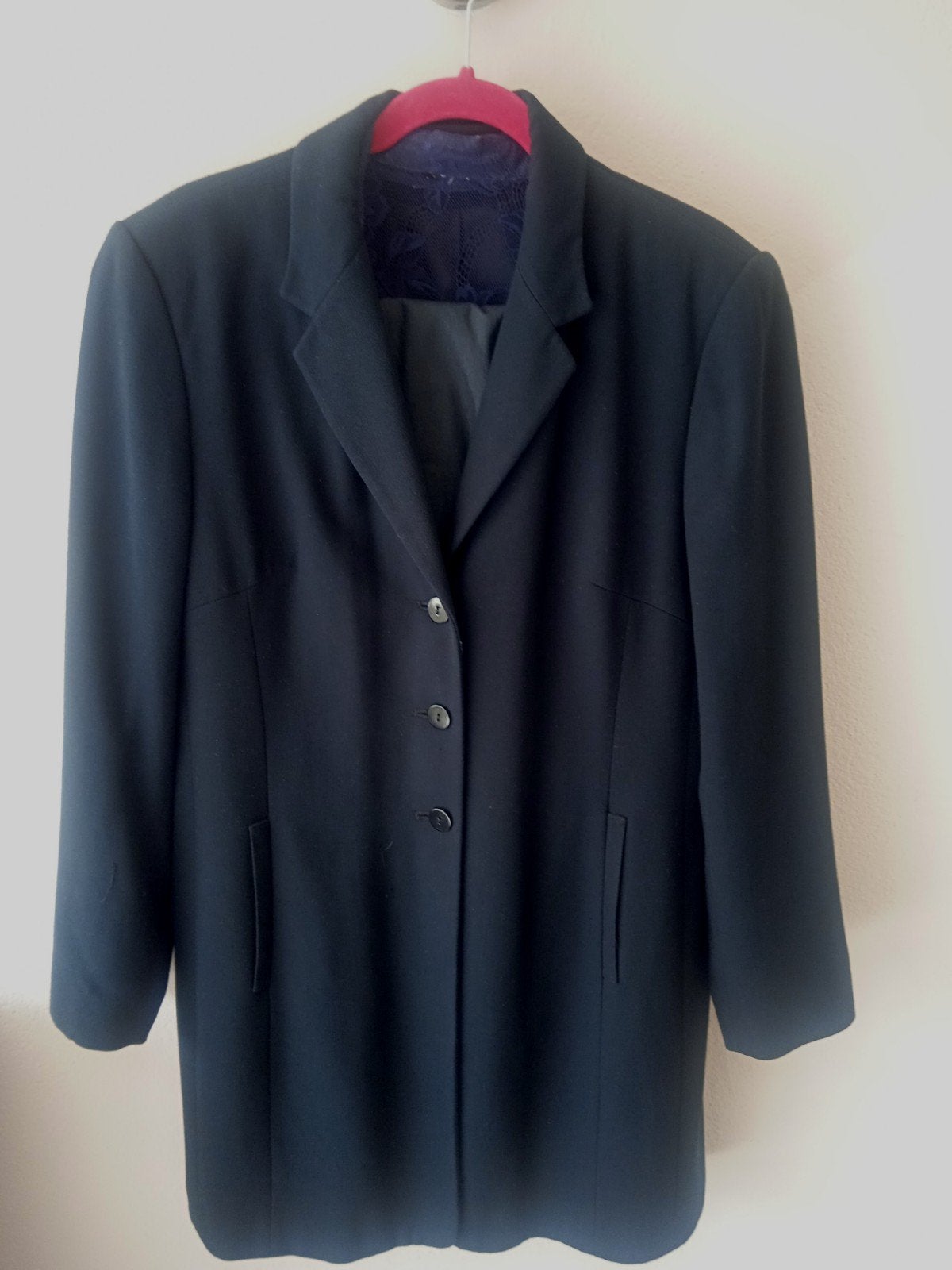 silk&Brona 42 crepe cheset jas marine 15,€, Blauw, Maat 42/44 (L), Ophalen of Verzenden, Zo goed als nieuw
