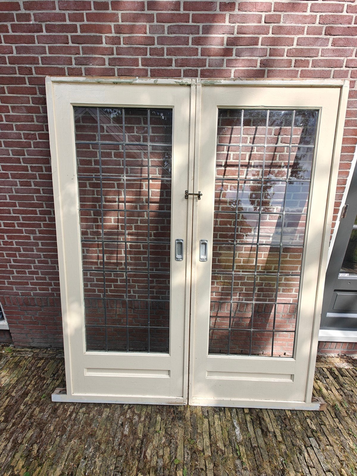 Zeer goede landelijke ensuite glas in lood schuifdeuren

Br, Ophalen of Verzenden, Glas, Binnendeur, 200 tot 215 cm