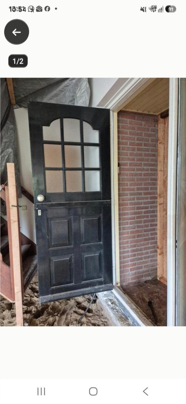 Voordeur 40mm 2115x880, Ophalen, Gebruikt, 80 tot 100 cm, Buitendeur
