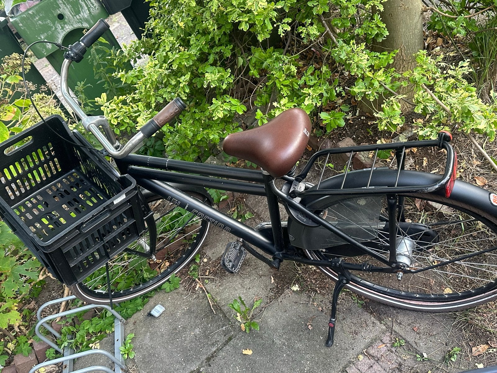 Cortina Transportfiets - Zwart, met krat en bagagedrager, Ophalen, Gebruikt, 26 inch of meer, Versnellingen
