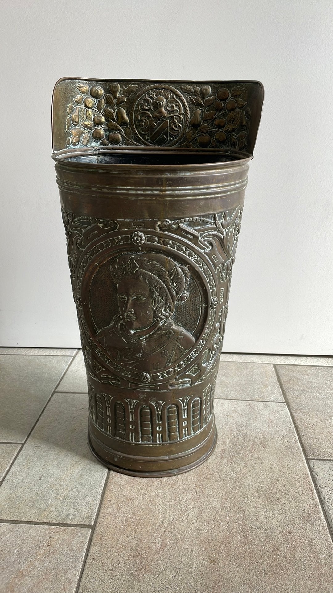 Koperen paraplubak, 1925, Ophalen of Verzenden, Gebruikt, Metaal
