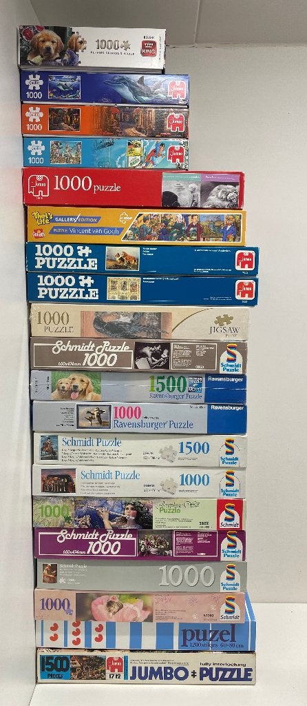 Diverse legpuzzels Jumbo, Ravensburger, Schmidt 1000/1500 st, Ophalen of Verzenden, 500 t/m 1500 stukjes, Gebruikt, Legpuzzel