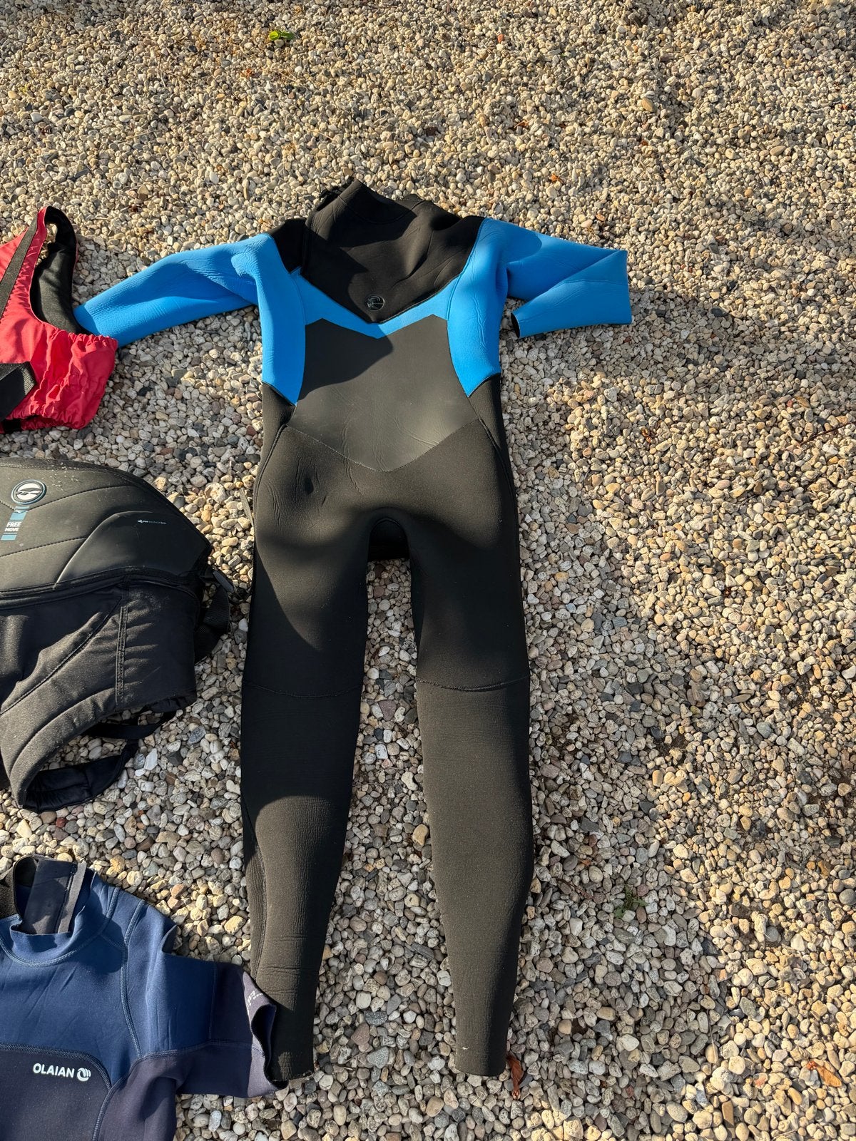 Wetsuit (3x) zwemvest, trapeze,  en helm, Ophalen, Gebruikt, Overige typen