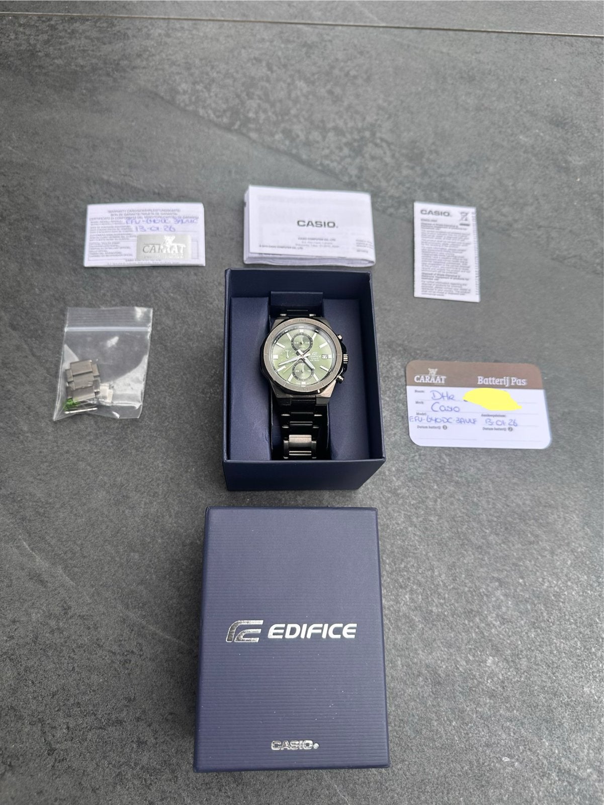 Casio Edifice EFR-549D-1BVUDF Herenhorloge - Top Staat, Ophalen, Staal, Polshorloge, Zo goed als nieuw