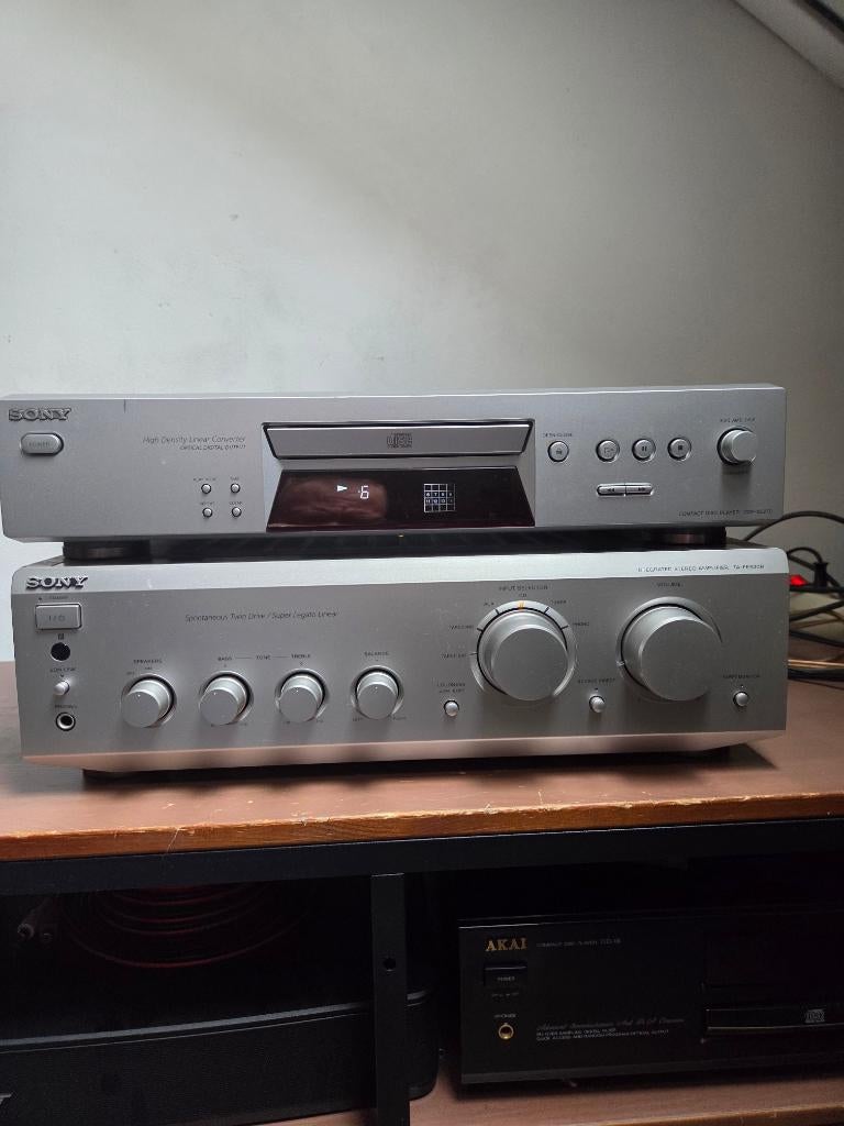 Sony TA-FE530R versterker en Sony CDP-XE270 cd speler, Ophalen, Losse componenten, Zo goed als nieuw, Sony