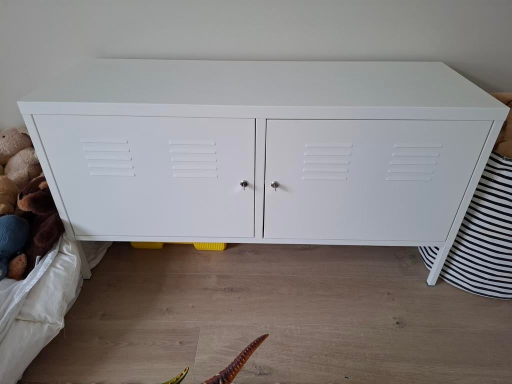 Ikea PS kast - wit metaal - 119 x 40, Huis en Inrichting, Ophalen, Gebruikt