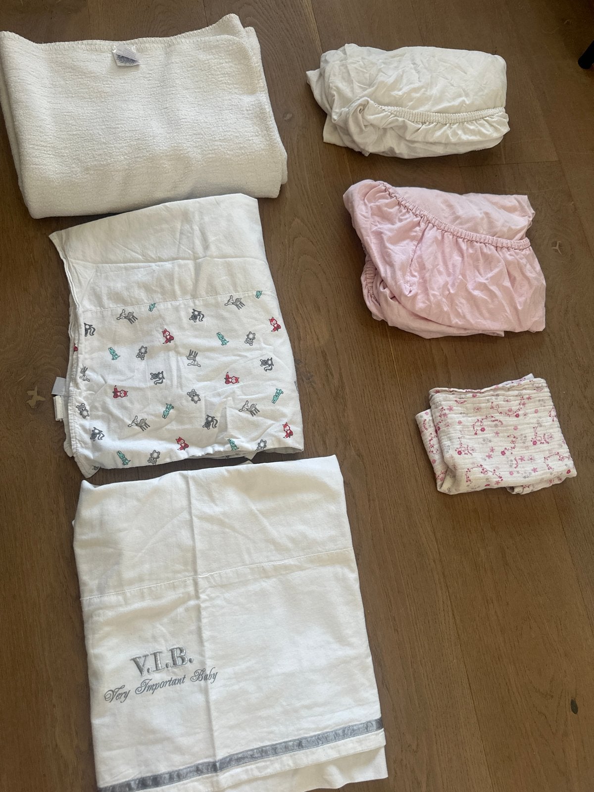 Baby beddengoed set: dekbedovertrek, hoeslakens, deken, Gebruikt, Ledikant, Beddengoedset, Ophalen of Verzenden